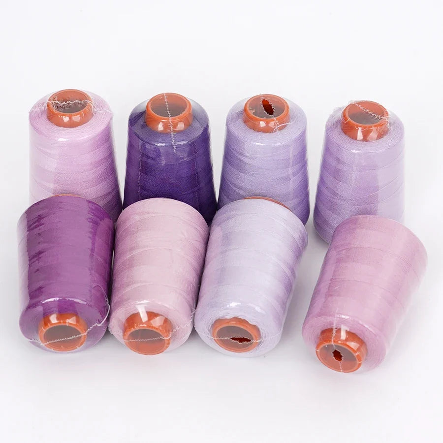 Purple 402 Polyester Sewing Thread – 8 Rolls, 800 Yds Each