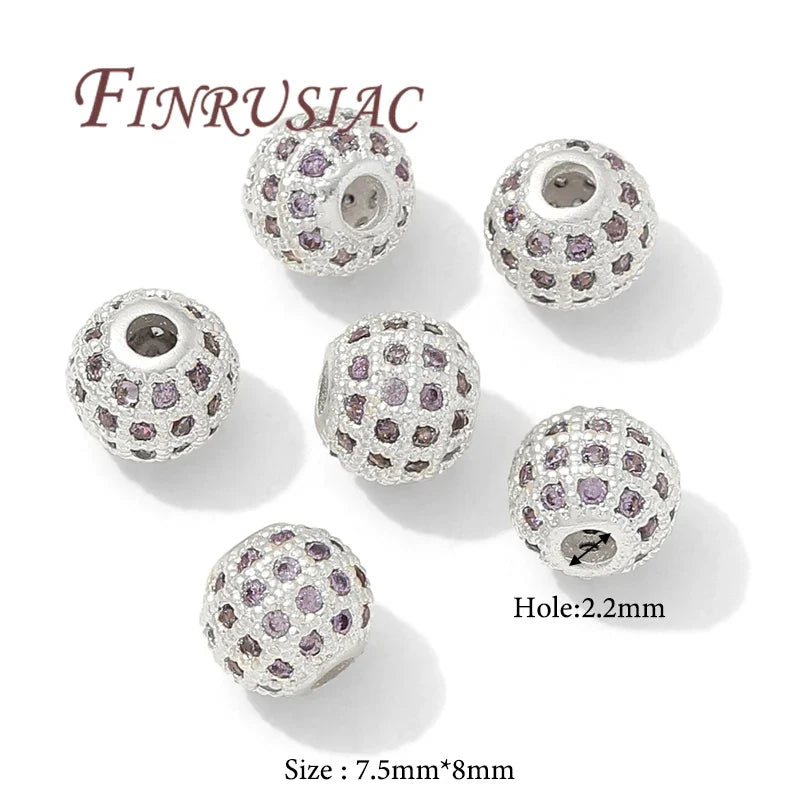 18K Gold Plated Zircon Spacer Beads – Brass DIY Jewelry Making
