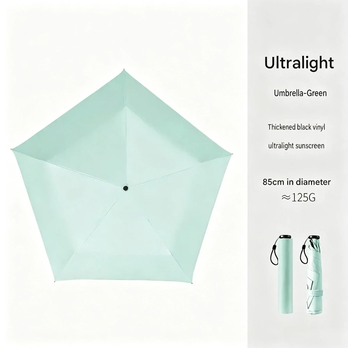 2-in-1 UV Block Pocket Pencil Umbrella | Compact Folding Travel