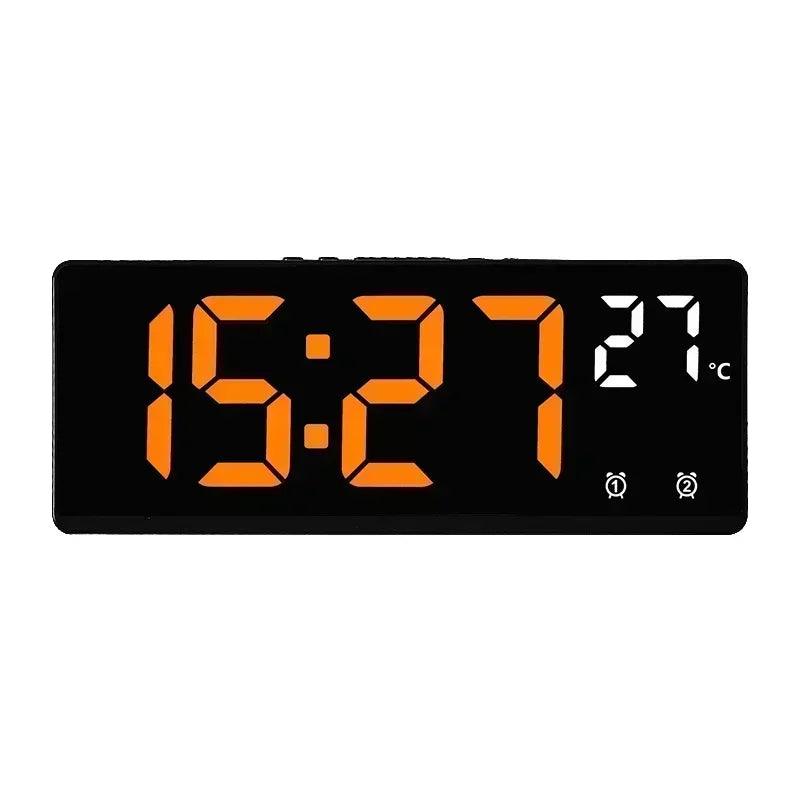 Voice Control LED Digital Alarm Clock – Dual Alarm & Temp