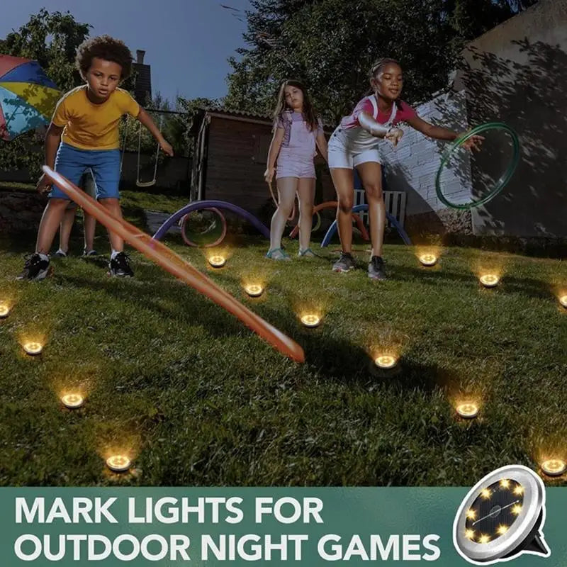 8 LED Solar Ground Light – Waterproof Garden Path Lawn Lamp