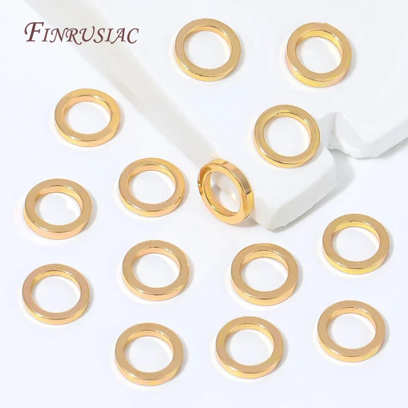 18K Gold Plated Round Connector Rings – DIY Jewelry Making