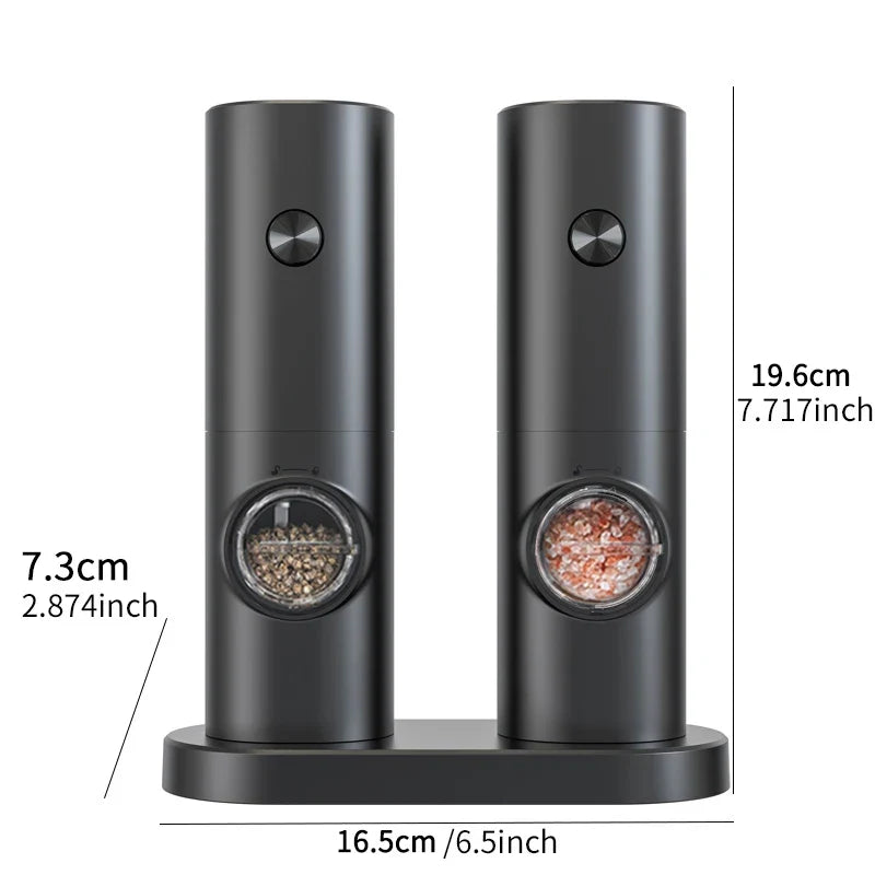 CLITON Electric Salt & Pepper Grinder Set with LED Light
