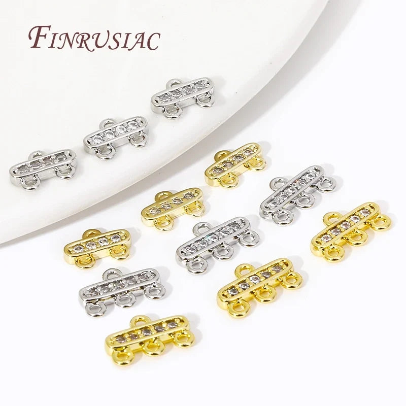 18K Gold Plated Necklace Connector Bar Clasps – 2/3 Strand