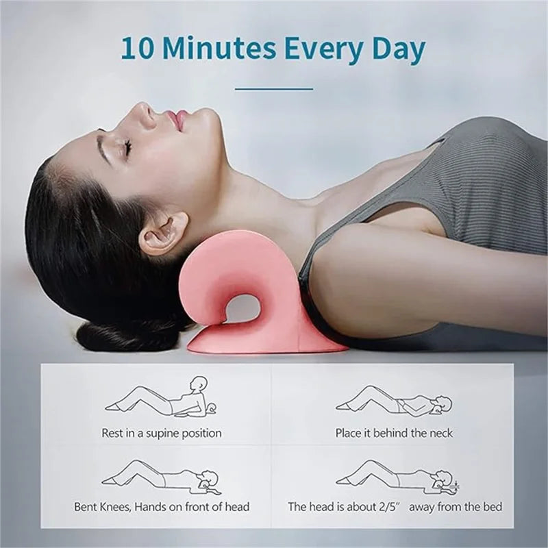 C-Shaped Neck Traction Pillow – Cervical Alignment Support