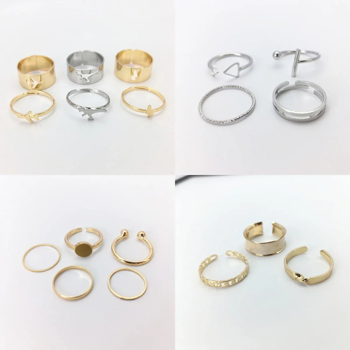 Vintage Geometric Adjustable Open Ring for Women | Minimalist