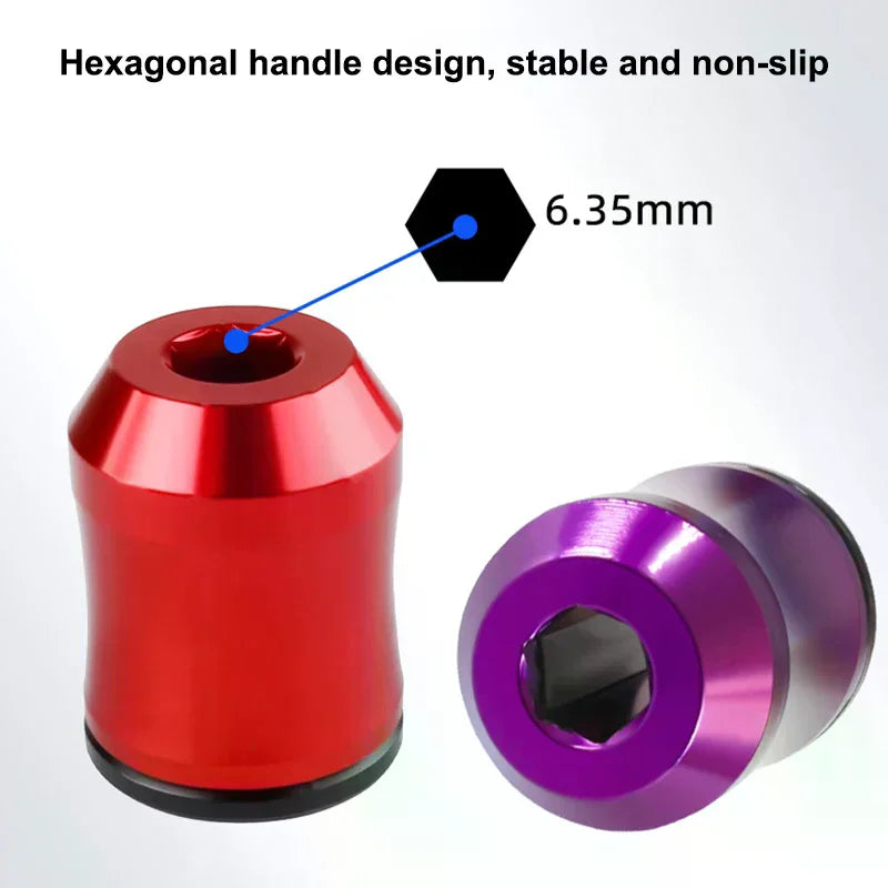 Magnetic Screwdriver Bit Ring 6.35mm Aluminum Alloy Magnetizer