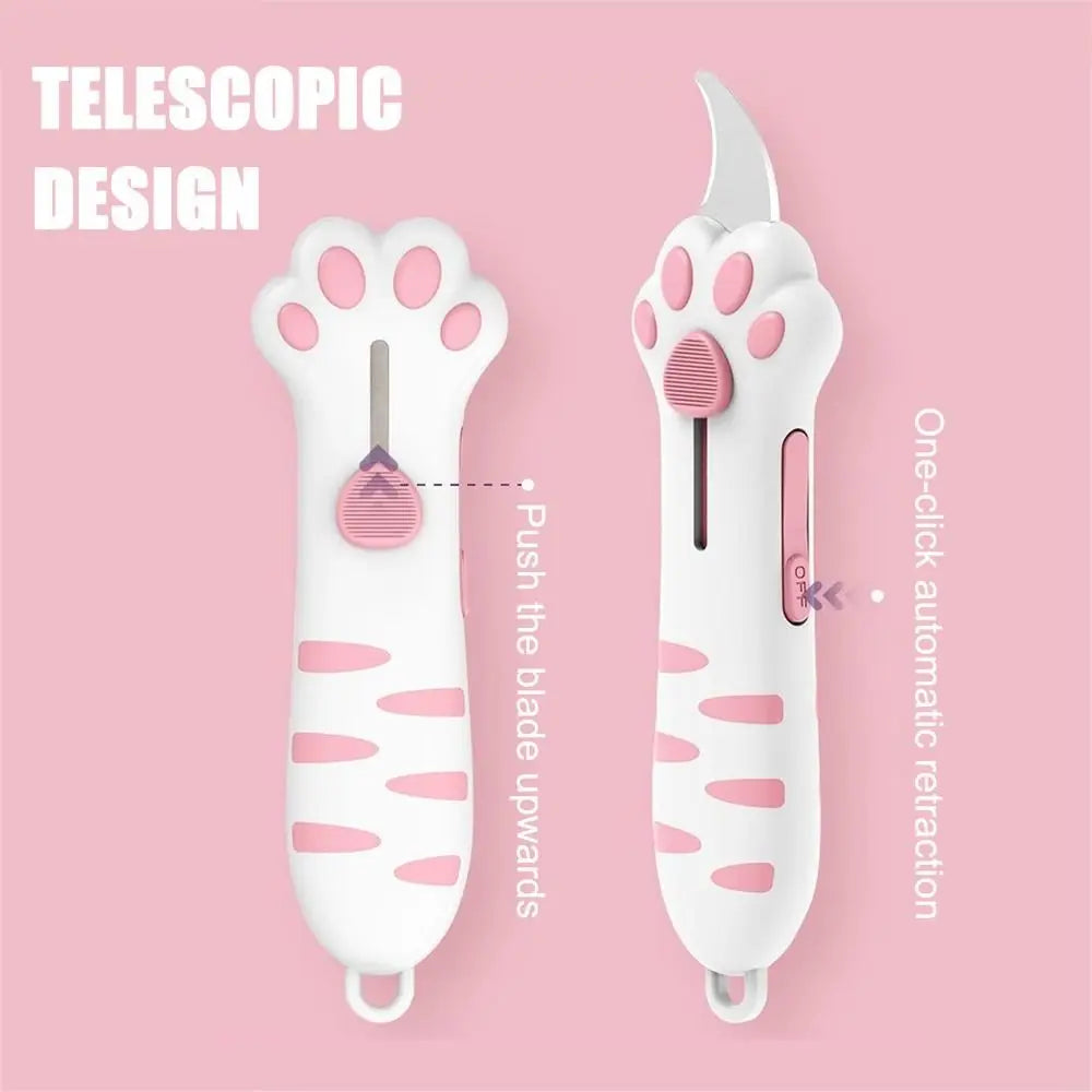 Cat Paw Box Cutter – Cute Portable Paper Cutting Tool