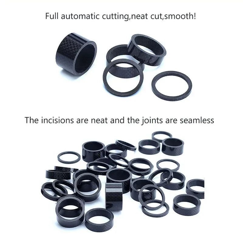 BUCKLOS 11pc Carbon Fiber Bike Stem Spacers 1-1/8" MTB Road