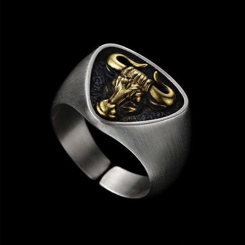Vintage Punk Adjustable Ring – Eagle Tiger Snake Charm