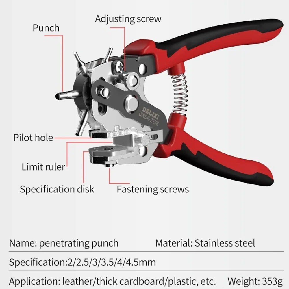 Leather Belt Hole Punch – DIY Eyelet Puncher Leathercraft Tool