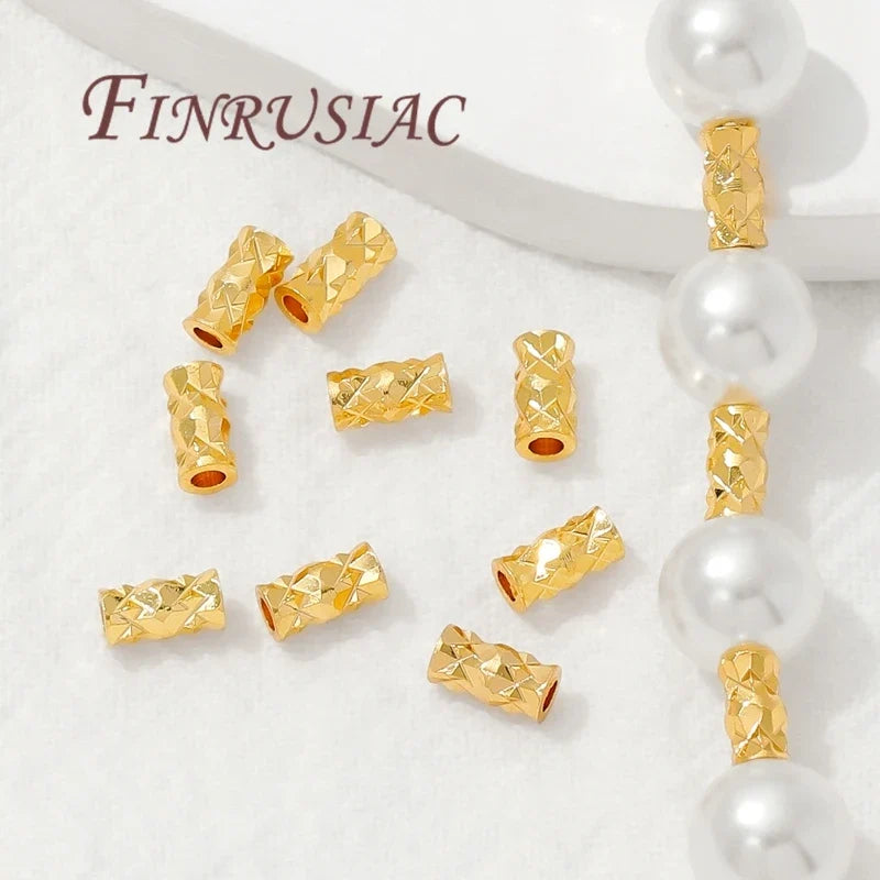 18K Gold Plated Spacer Beads – DIY Jewelry Making (10-30pcs)