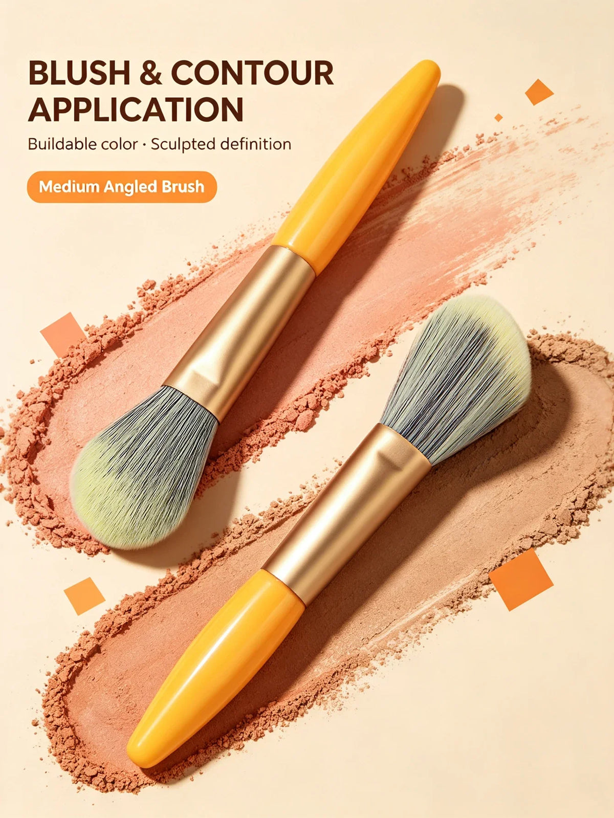 8-Piece Mini Makeup Brush Set – Foundation, Blush & Eye Shadow