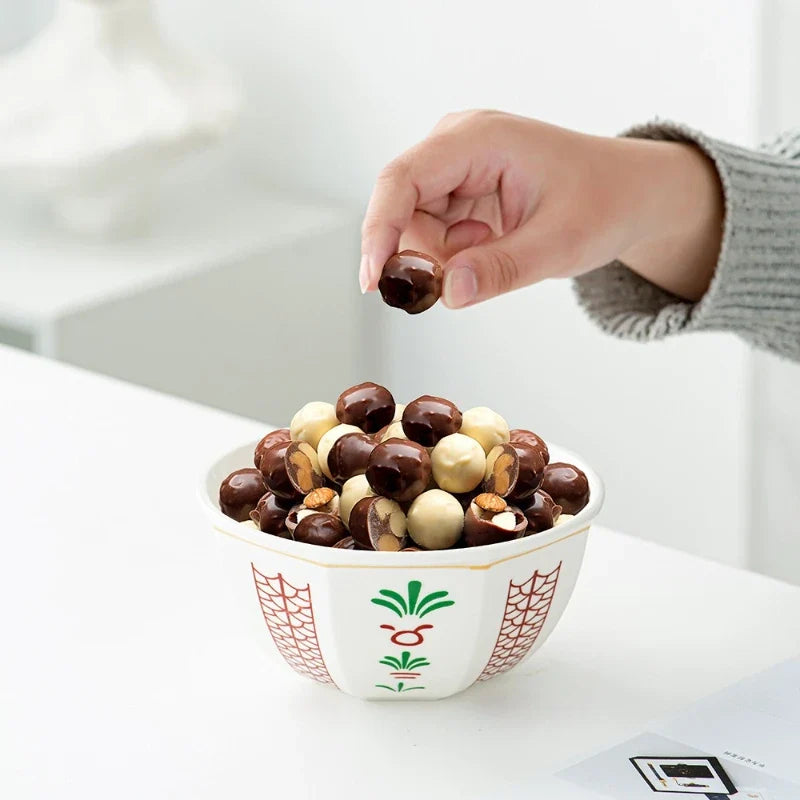 6-Inch Arabic Ceramic Dessert Bowl | Microwave Safe 700ml