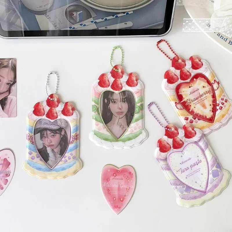 Strawberry PVC Photo Card Holder Sleeve – Cute Bag Charm