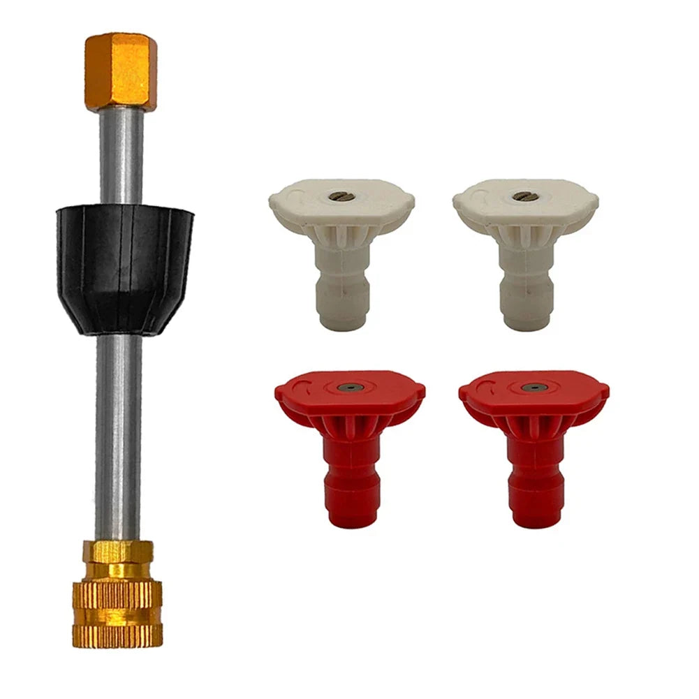 Pressure Washer Spray Lance & 4 Nozzles – Metal Connector