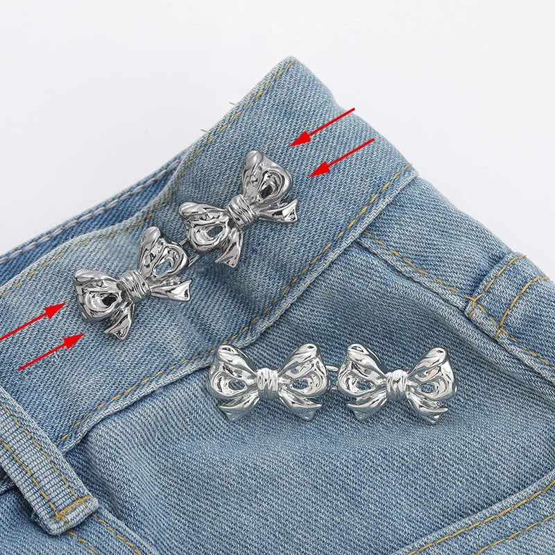 Butterfly Clasp Waist Tightener – Adjustable No-Sew Jean Button