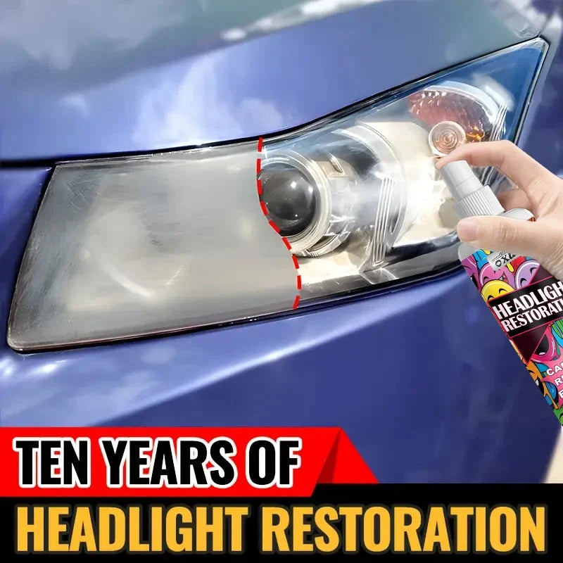 Car Headlight Restore Liquid – Polish, Brighten & Protect