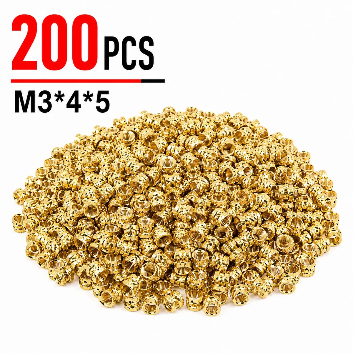 M3 Brass Heat Set Insert Nuts 5×4mm for 3D Printing & DIY