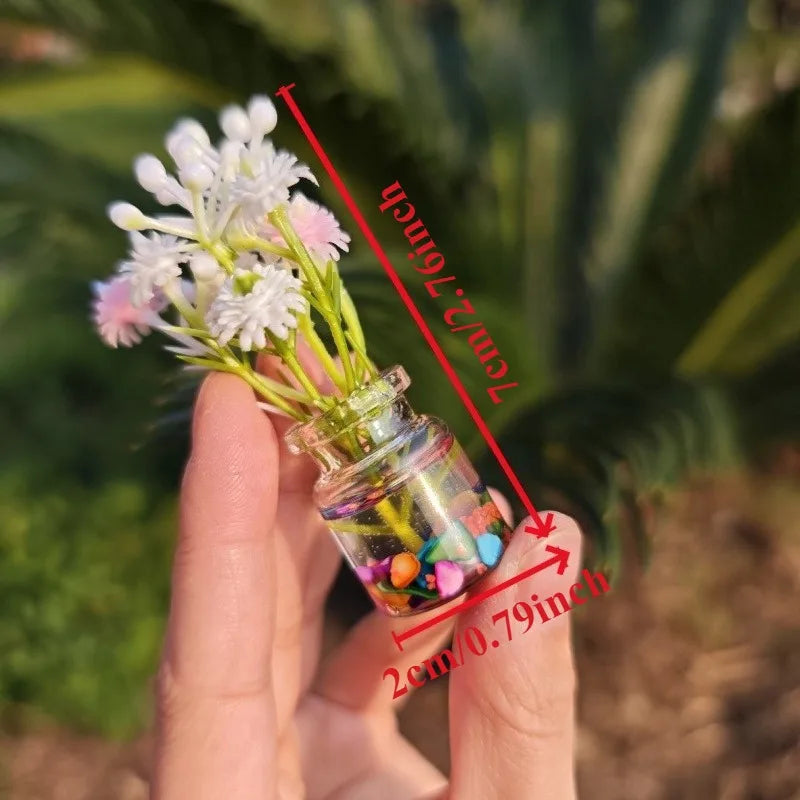4-Pack Glow in the Dark Glass Mini Vase Set – Home & Car Decor