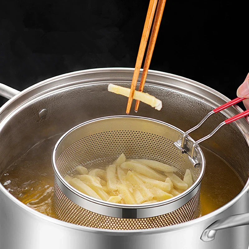 Stainless Steel Fry Basket Colander Strainer – 5 Sizes
