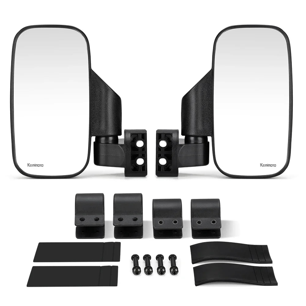 UTV Side Mirrors Clamp-On 1.75"–2" Roll Cage | Polaris RZR Can-Am
