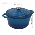 FEB.WIND 5L Enameled Cast Iron Dutch Oven Pot with Lid
