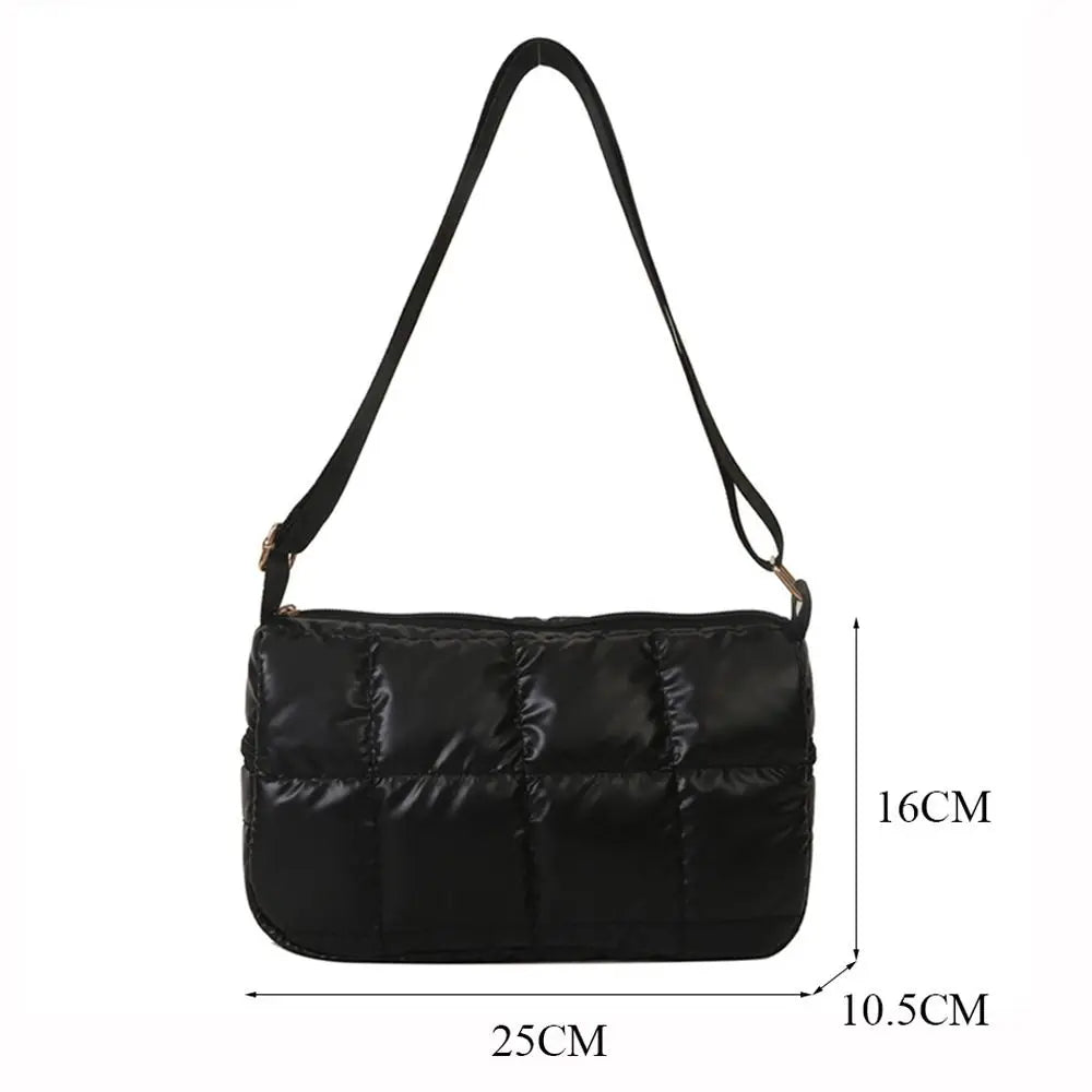 Women's Quilted Cloud Pleated Shoulder Bag | Elegant Messenger