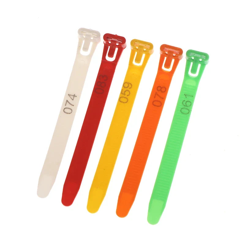 50/100Pcs Adjustable Chicken Leg Bands – 5 Color Poultry Rings