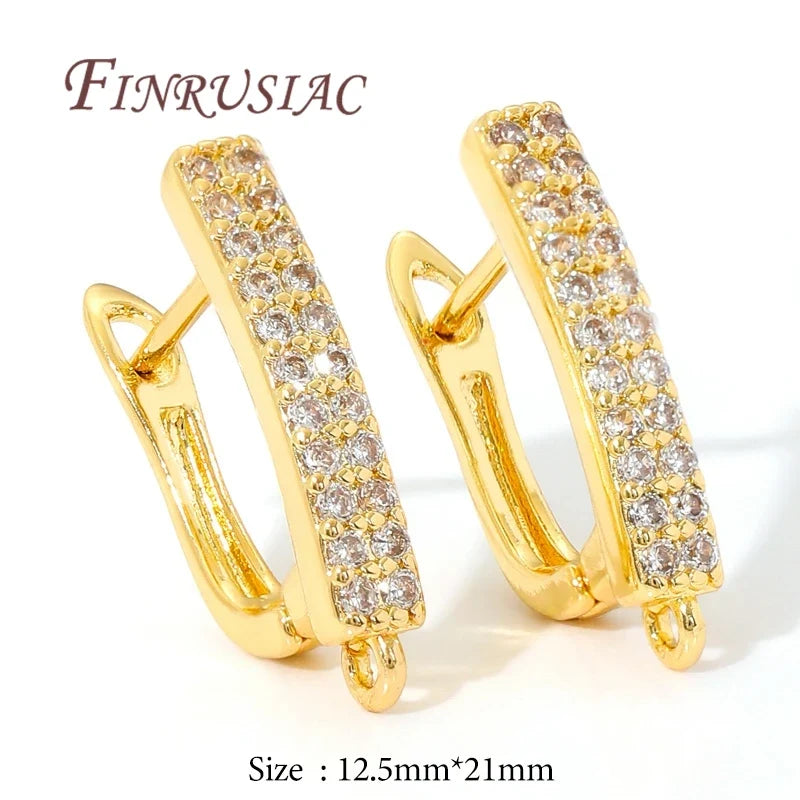 Gold-Plated Brass Earring Hooks & Clasps | DIY Jewelry Findings