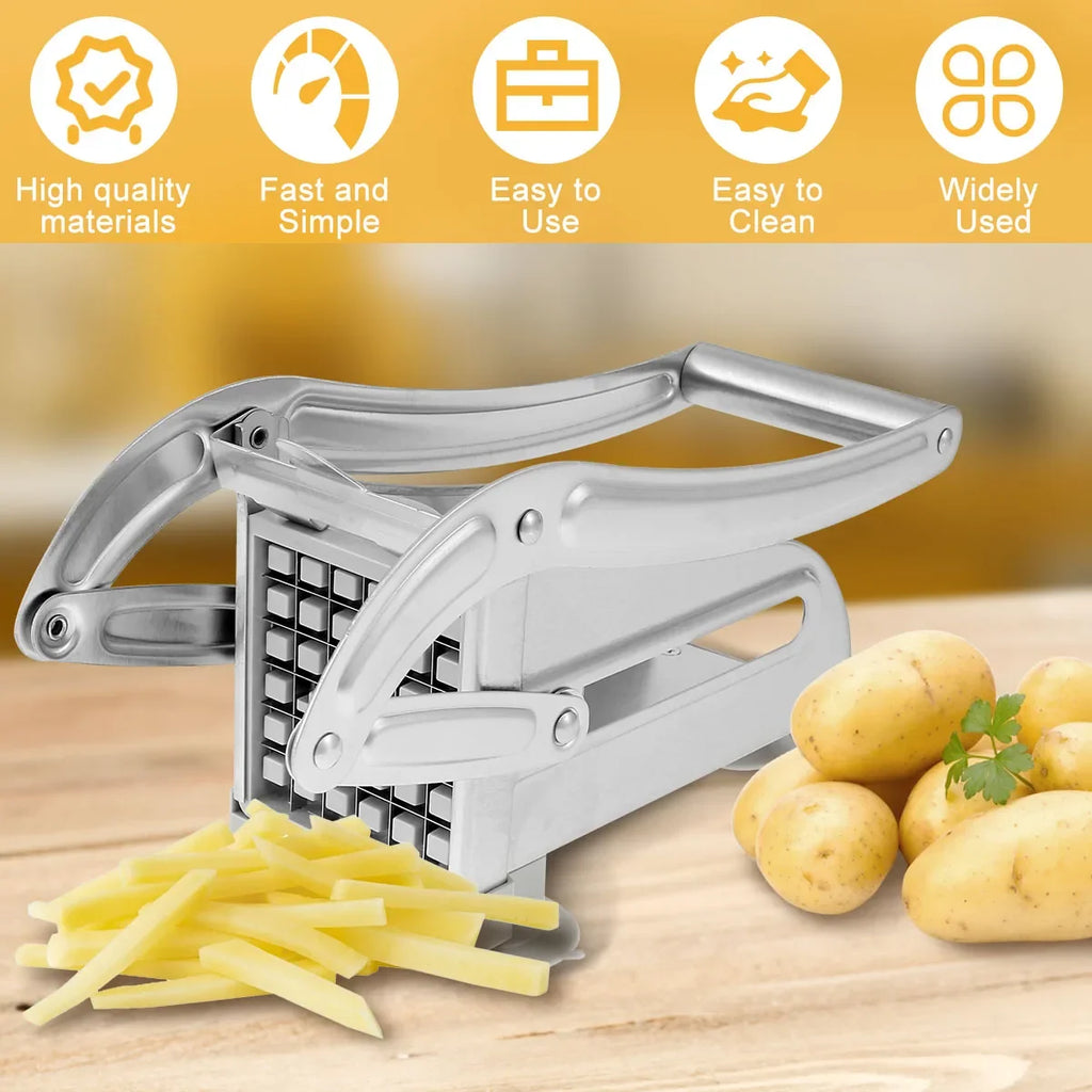 Stainless Steel French Fry Cutter & Vegetable Slicer