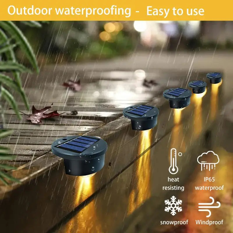 Solar RGB LED Garden Step & Pool Edge Light – Waterproof