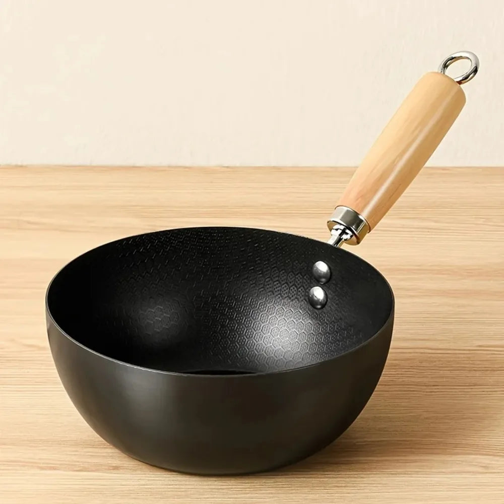 FEB.WIND Cast Iron Non-Stick Wok Frying Pan 20/22/28cm