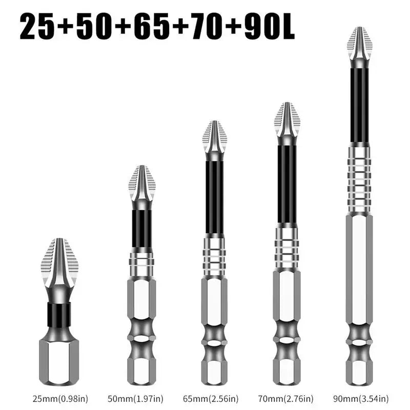 K5 Magnetic Screwdriver Bit Set – 5-Piece Alloy Steel Bits