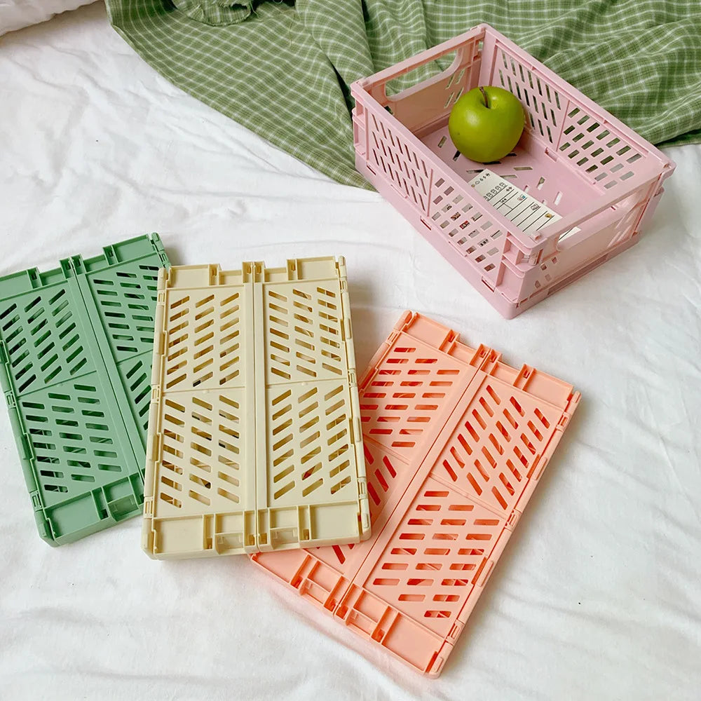 Foldable Storage Basket – Desktop, Kitchen & Home Organizer