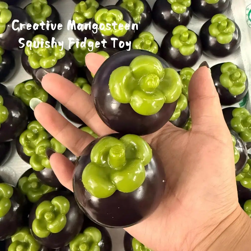 Mangosteen Squishy Squeeze Toy – Glitter Fidget Ball Gift