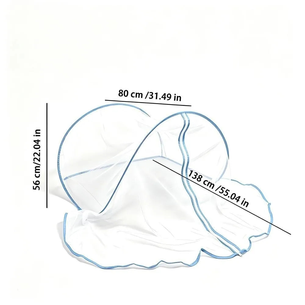 Foldable Pop-Up Bed Mosquito Net – Single Canopy with Zipper