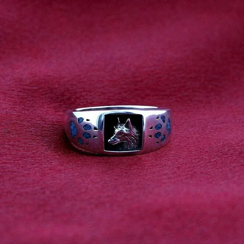 Wolf Claw Head Ring Zinc Alloy Punk Animal Style Sizes 6–11