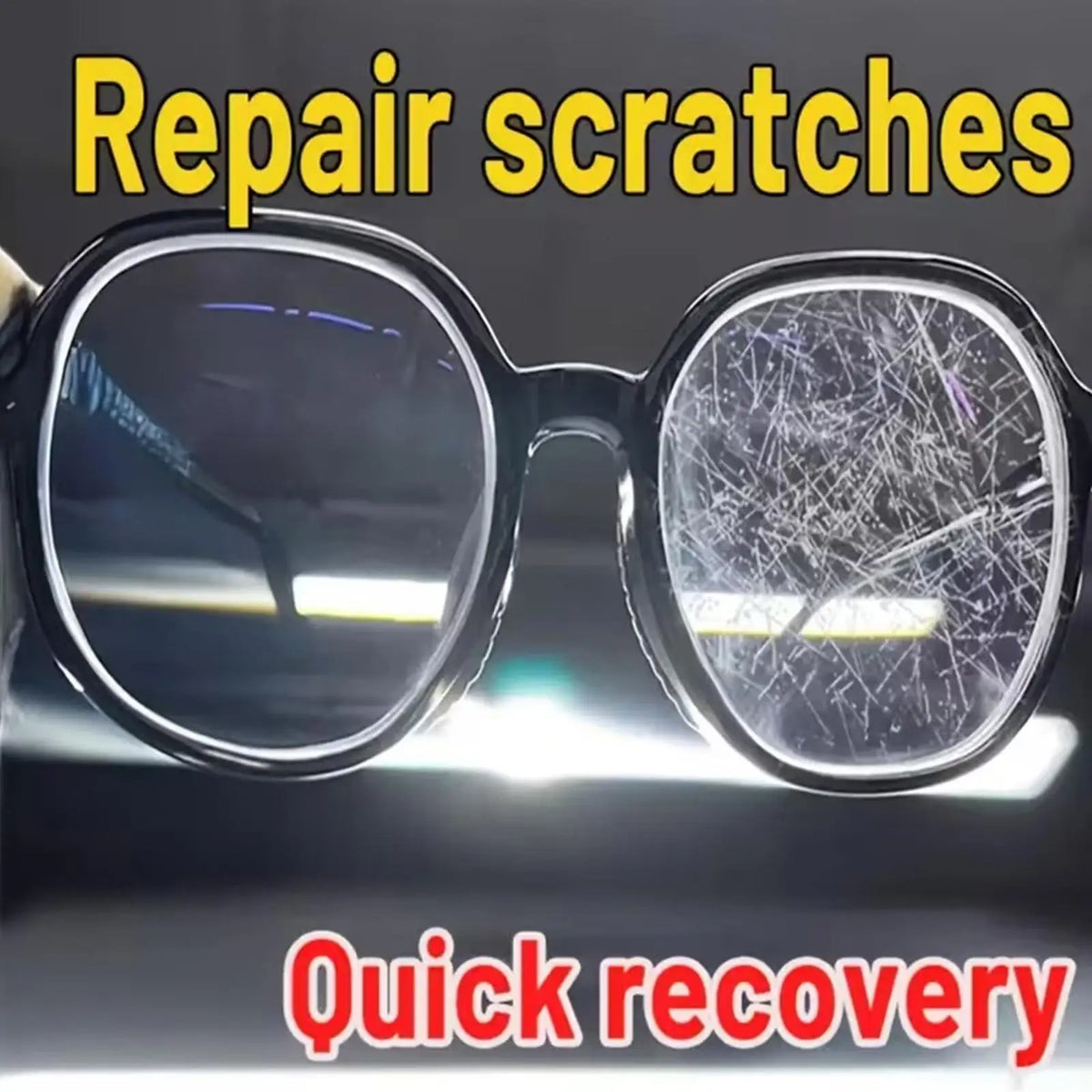 Eyeglass Scratch Remover Lens Polish Wax 30g + Sponge