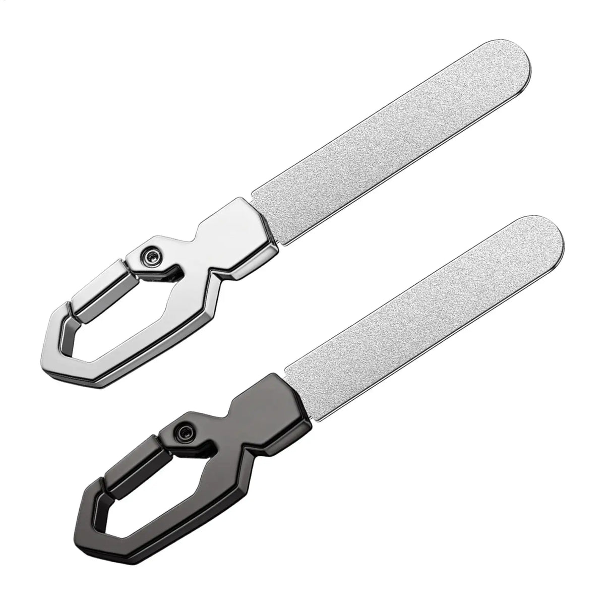 Stainless Steel Double-Sided Metal Nail File with Keychain