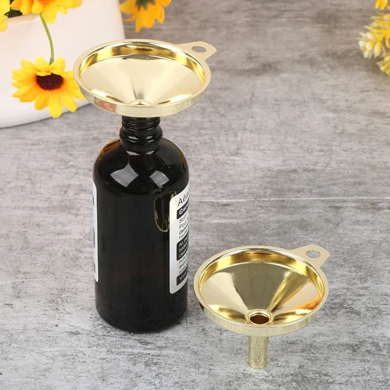 Gold Stainless Steel Kitchen Funnel – Oil & Liquid Dispenser