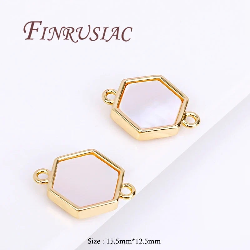 18K Gold Plated Shell Charms – DIY Necklace Pendant Findings
