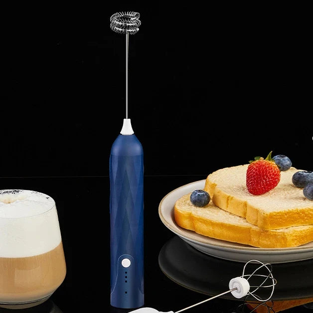 Handheld Electric Milk Frother – 3-Speed Rechargeable Foam Maker