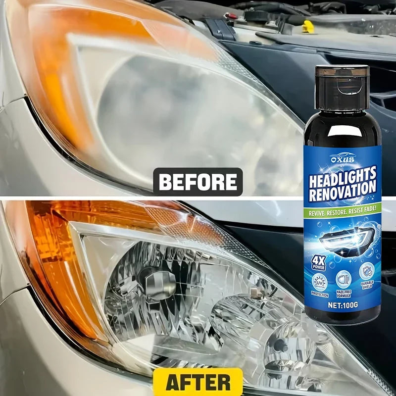 Car Headlight Restoration Polish Cream – Remove Oxidation
