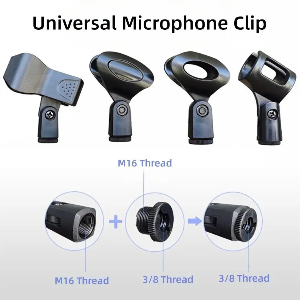 Universal Rotatable Microphone Clip – Wired & Wireless Mic Mount