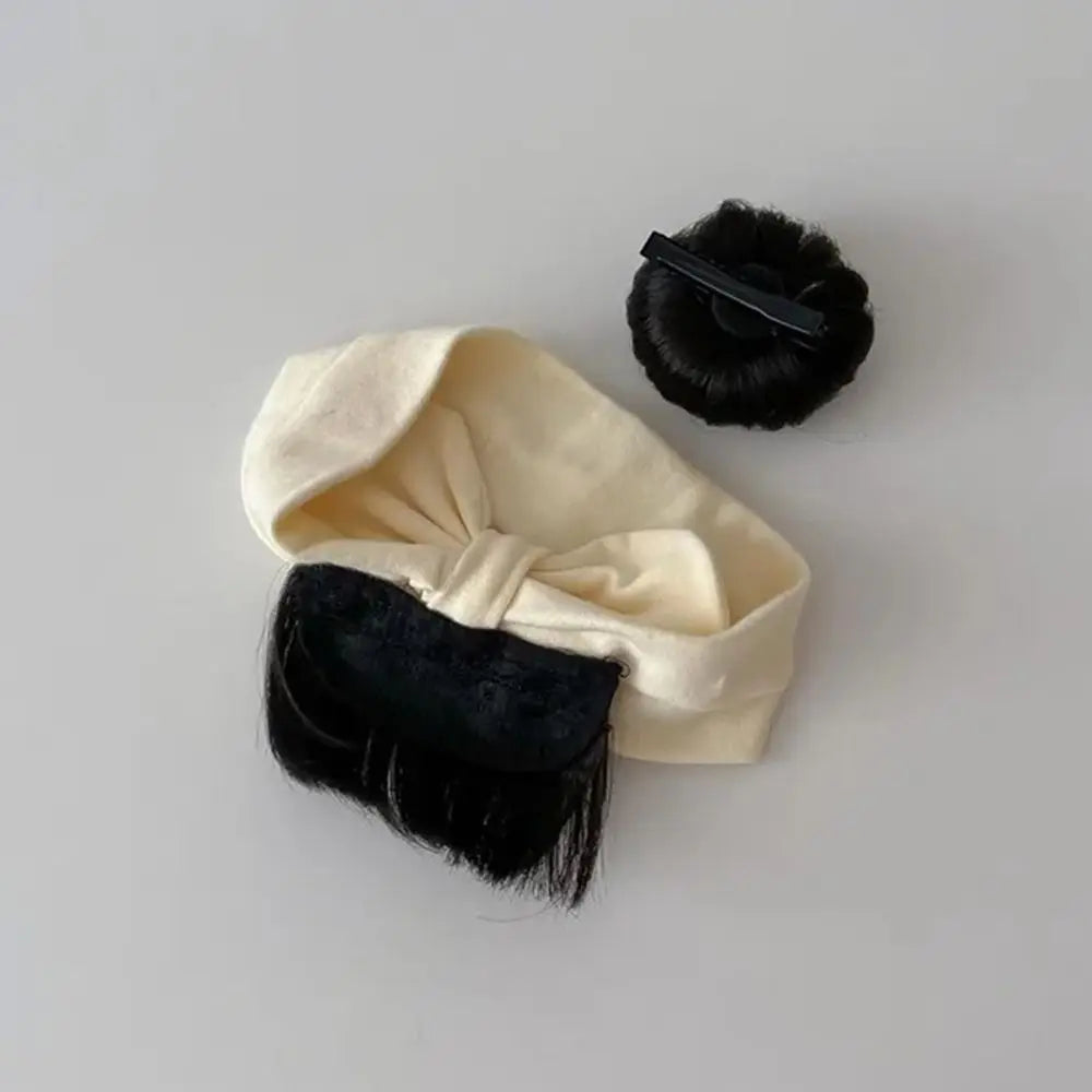Baby Bangs Wig Headband Bow Knot – Soft Toddler Hairpiece