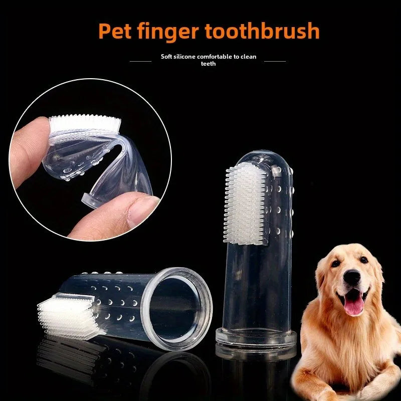 Soft Silicone Pet Finger Toothbrush for Dogs & Cats