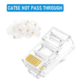 RJ45 Crystal Plugs 50/100 Pack – Cat5 Cat5e Cat6 8P8C Connectors