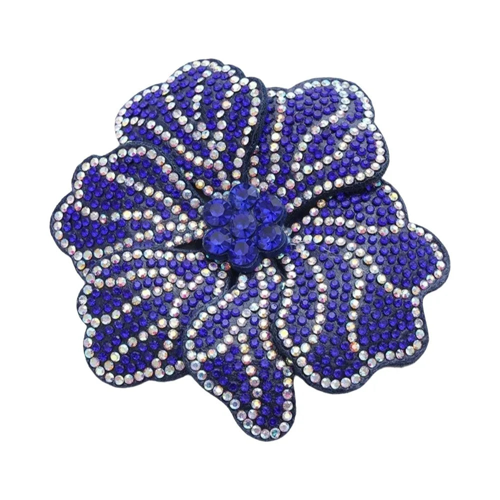 3D Rhinestone Rose Flower Patch – Sew-On DIY Applique Craft