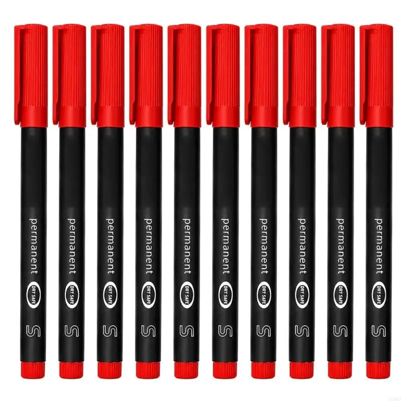 Fine Point Permanent Markers 10-Piece Set | Oil-Based Ink